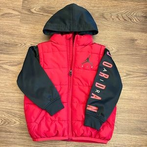 Jordan hooded Puffer Vest Jacket- Toddler Boys Size 3T
